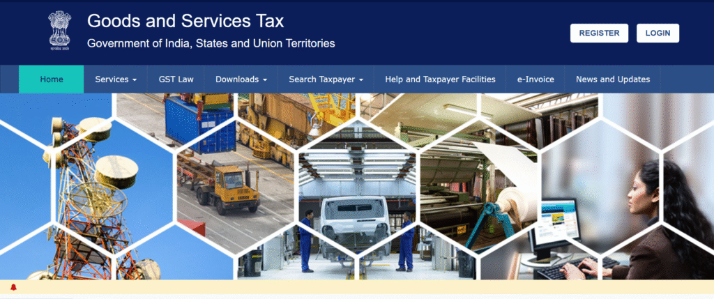 GST Portal Home Page