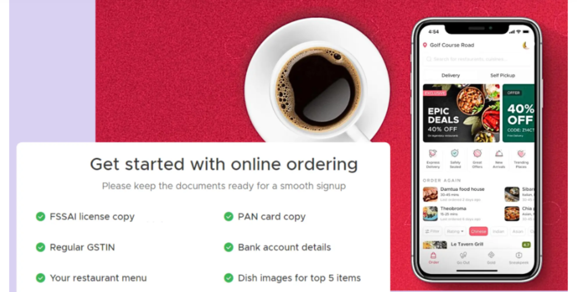 how to start selling food on zomato