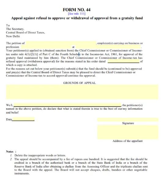 cdsco form 44 sample
