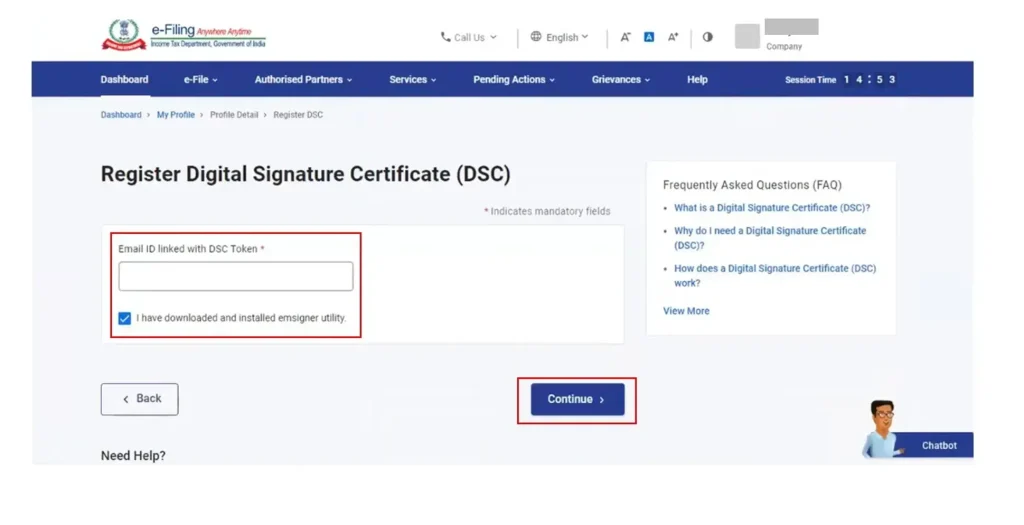 digital signature certificate for income tax profile login