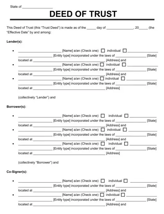 deed of trust template