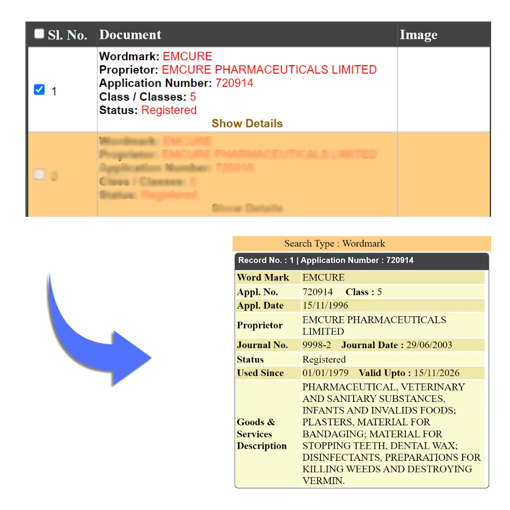emcure trademark class 5 document