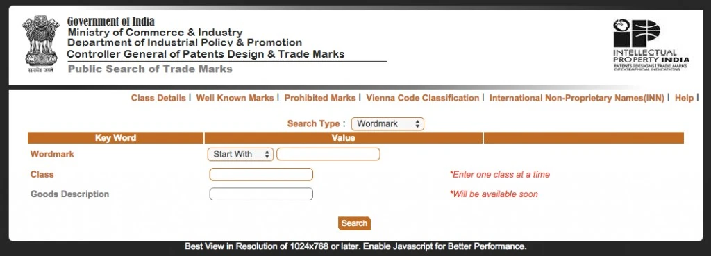 ip india trademark search portal image