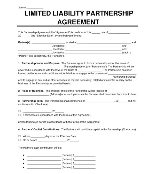 llp agreement infographics