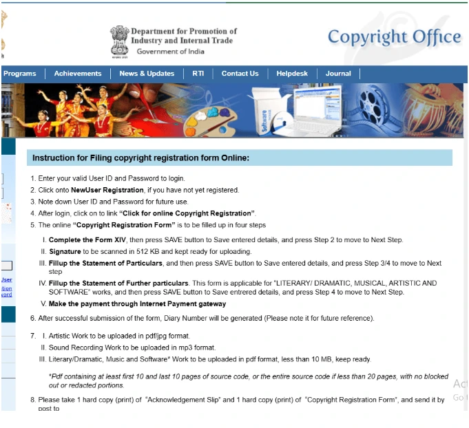 official copyright portal infographic