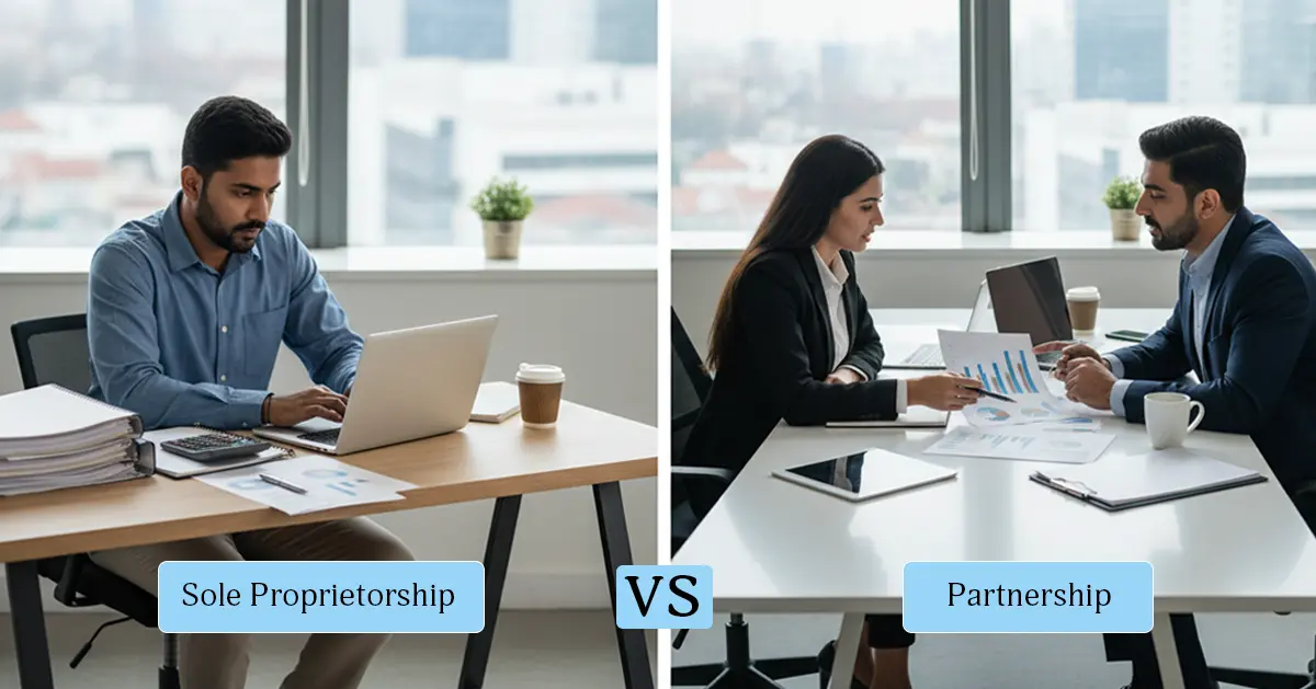 Difference Between Sole Proprietorship and Partnership in India