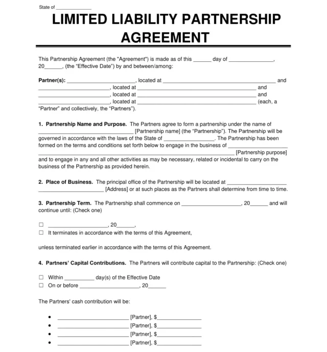 limited liability partnership agreement