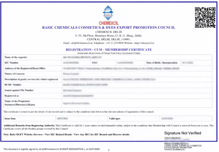 chemexcil certificate infographic