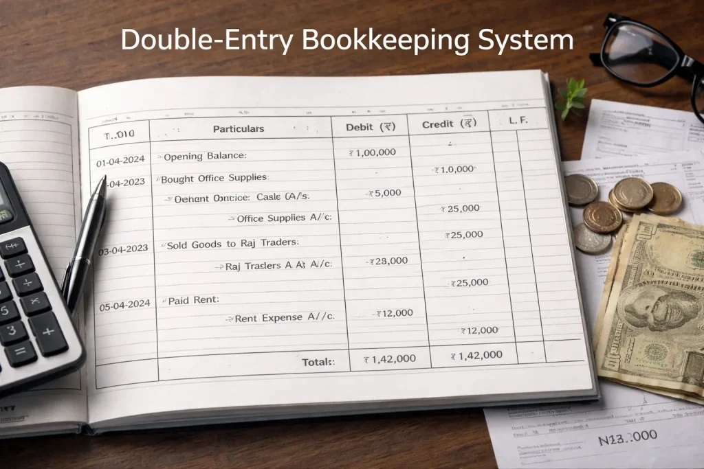double-entry bookkeeping system sample