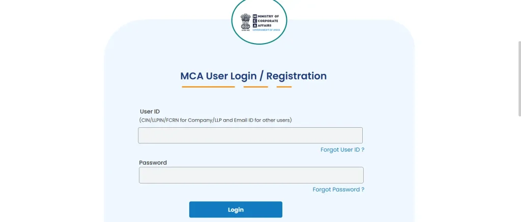 mca21 portal master data
