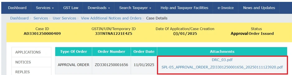 download gst notice 3