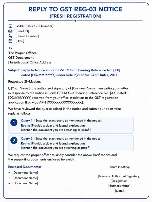 How to Reply to GST Registration Notice 2026: REG-04, REG-18 & Format How to Reply to GST Registration Notice 2026: REG-04, REG-18 & Format